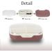 Portable Small Pill Box - Travel 4 Compartment Daily Organizer for Medicines Vitamins & Fish Oil (Purple - Buy Online on GoSupps.com