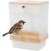 Jodsen Automatic Bird Feeder Pet Feeder Bird Cage Accessory Transparent Double Compartment Hanging Seed Food Container for Small Medium Budgerigar Parakeets Canary Cockatiel Finch Lovebirds(A) - Buy Online on GoSupps.com