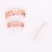 LUOZZY Electroplating Tooth Socket Teeth Sleeve Fake Brace Hip-hop Style Tooth Cover Party Supplies for Halloween Carnival (Rose Gold) - Buy Online on GoSupps.com