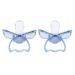 Nuobesty 2st baby pacifier accessories for baby care Baby Schnuller appeasement toy for baby pacifier made of silicone daumentype with your mouth play blue size 1