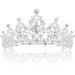 TOCESS Silver Crown for Women Crystal Tiara for Girls Rhinestone Queen Princess Crown for Bridal Wedding Prom Costume Party Quinceanera Hair Accessories  Ideal Gift for Women (Silver)
