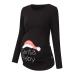 Pregnant Deer Christmas Maternity Top Women Casual Pullover Winter Clothing Warm Long Sleeves Hooded Tops S Schwarz-1