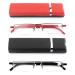 2er-pack ultra-light tr90 reading glasses men women classic metal visual aid semi-burning glasses narrow style glasses reading aid with case and glasses cleaning cloth +3.5 2 Pack +3.5 dioptries