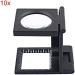 10 X Linen Test Three Folding Magnifying Glass Portable Zinc Alloy Magnifierwith LED Lamp for Textile Jewelry Collection Repair Magnifying Glass - Buy Online on GoSupps.com