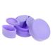 HOMSFOU 3 Sets Cream Box Refillable Cream Jars Makeup Cream Jar Durable Cream Storage Jar Cosmetic Jar with Spoon Silicone Makeup Containers Silica Gel Travel Purple Care Storage Box