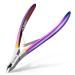 MR.GREEN Stainless Steel Cuticle Scissors Nail Care Tools Sharp Cuticle Trimmer for Women or Men Manicure & Pedicure Tools (Colored Titanium) Multi 3