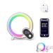 Bammare LED bedside lamp light alarm clock wake up light smart alarm clock simulated app control sunrise bluetooth speaker 16 million night light 256 light pattern white white q