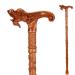 Wooden Crutches Solid Wood Peach Wood Carved Anti-Skid for Elderly Walking Outdoors Beautiful Scenery Bathing in Sunlight