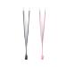 Tighall 2PCS Straight Nail Tweezers with Silicone Pressing Head for Nail Art  Black and Pink Probe Tips Metal Tweezers for Picking Rhinestones Acrylic Gel Stickers Eyelash Extensions