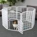 IRIS USA Dog Playpen + 2 Add-On Panels | 34'' H x 26'' W | White Pet Playpen - Buy Online on GoSupps.com