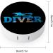 Scuba Diver Round Case For Contact Lens Kit Storage Box with Mirror Printed - Buy Online on GoSupps.com