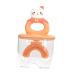 Healeeved 1 set U-shaped toothbrush for children Children's toothbrush U-shaped children's toothbrush children toothbrush made of silicone infant silicone dustproof silicone brushes pebble smallkind 11x7cm orange