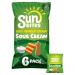 Walkers Sunbites Sour Cream & Black Pepper Multipack Crisps 6x25g | Suitable for vegetarians | Made with 100% wholegrains and 100% natural flavourings | High in Fibre
