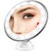 QUR 10X Magnifying Mirror with Light Makeup Mirror with Lights Dimmable LED Makeup Mirror for Bathroom Bedroom Hotel Easy to Use - Buy Online on GoSupps.com