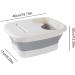 Collapsibles Foot Bath Basin Foot Soak for Foot Spa Foldable Foot Bath Tub Basin Tools Footbath Tub | Spa Basin for Soaking Tired Help Sleep for Family Spa Pedicure White - Buy Online on GoSupps.com