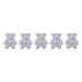 FEIlei 5PCS Cute Bear Nail Rhinestones Resin Bear Nail Gems Gummy Bear Nail Charms