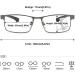 Buy MAGIMODAC Self-Tinting Progressive Multifocal Reading Glasses - UV Protection Blue Light Filter Metal Rectangular Design for Men & Women - Gray 4.0 Diopters - Buy Online on GoSupps.com