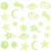 24 3D Glow in The Dark Galaxy Planets Stars Moon Wall Decals for Kids Bedroom Decor - Buy Online on GoSupps.com
