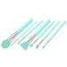 7pcs Silicone Makeup Brush Kit - Face Mask Foundation Eyeshadow & Eyebrow Brushes (Green) | International Shipping - Buy Online on GoSupps.com