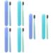 Minkissy 6 STK toothbrush set travel toothbrush travel toothbrush small toothbrush super soft toothbrush gum care toothbrush tools for tooth cleaning household gift travel