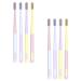 HOMSFOU 8pcs Ice Cream Toothbrush Portable Miss Plastic