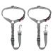 Slowton dog belt for the car 2 pieces of headrest holding straps dog car car with adjustable reflective rubber band for hanging up seat belts on headrests during the car ride B.Grau 2PCs headrest
