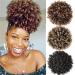 Short Afro Puff Synthetic Hairpiece | Curly Drawstring Ponytail Updo Extensions for Women - P015-T24-27 - Buy Online on GoSupps.com