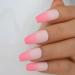 Blush Ombre False Nails - Matte Medium Coffin Finish | 24pcs Set for Women & Girls - International Shipping - Buy Online on GoSupps.com