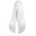 MapofBeauty 28 Inch Women's Long Straight Synthetic Wig - Special Natural White Hair - Buy Online on GoSupps.com