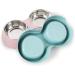 Fuwok Double Dog Bowl Non Slip Removable Stainless Steel Double Bowl 2-IN-1 Dog Bowl with Non-spill For Small Dogs Cats and Animal etc(S Pink) S Pink - Buy Online on GoSupps.com