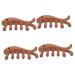 Magiclulu sandalwood comb 4 piece of massage comb in fish form guasha-tool gua Sha facial tool facial massage devices guasha massage device wooden comb jade stone hobbaries.