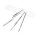 Ear Wax Remover Tool Ear Pick Ear Curette Earwax Removal Stainless Steel 3 in 1 Scoop Curette Tweezer Studs Spring Ear Pick with Storage Box