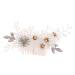 Ipetboom Pearl Side Hair Comb Rhinestone Barrettes Floral Hair Accessories Pearl Hair Clip Bridal Headpiece Metal Hair Barrettes Tiara Bridal Hair Accessories Wedding Bride Comb