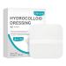 Dimora Hydrocolloid Wound Dressing, 10 Pack Ultra Thin 4" x 4" Large Patch Bandages with Self-Adhesive, Fast Healing for Bedsore, Burn, Blister, Acne Care, Sterile and Waterproof 0.3mm thickness Pack of 10