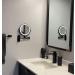 Gecious Black LED Makeup Mirror with 3 Color Lights 8 inch Double Sided 1X/7X Magnifying, 360 Rotation Vanity Mirror for Home Bathroom Shaving - Plug Powered - Buy Online on GoSupps.com