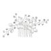 minkissy Wedding Headpiece Bridal Headdress wedding headgear rhinestones pearl flower comb white accessories Pearl Rhinestone Hair Comb Wedding dress Wedding Hair Comb