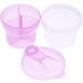 Non-Spill Rotating Milk Powder Formula Dispenser Portable Outdoor Food Container 3 Compartments Storage Feeding Infant Newborn Snack Box (Pink) - Buy Online on GoSupps.com