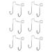 Healeved 6pcs Stainless Steel Hangers Over Door Coat Hooks Hat Hanging Hooks Perforated Door Clothing