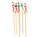 EXCEART 5Pcs Bamboo Ear Cleaning Spoon Chinese Doll Head Earwax Curette Remover Earpick Toiletry Ear Wax Cleaners Tool for Home Family (Natural Wood)