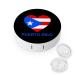 Love Puerto Rico Contact Lens Case Travel Portable Travel Contact Lens Box with Mirror