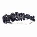 Kercisbeauty Black Rhinestones Beads Crown Women Girls Halloween Tiara Wedding Bridal Hair Piece Handmade Jewelry for Banquet Prom