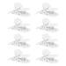 SWYSGS 8 Pieces Pacifier Clips Clip Pacifier Chain Bib Clips Plastic Badge Clips Baby Dummy Pacifier Clips (White)