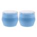 Healeved Lot de 2 Bo tes Poudre de Voyage avec Houppette Bleu Ciel Distributeurs Rechargeables pour Poudre Corporelle B b tuis tanches Adapt s aux Soins Peau Sensible et Changes