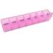 BoxSik pillendose organizer (pink) storage box for 7-day medication once a day weekly tablet container for vitamins dietary supplements and travel medication Pink 7 Communterment