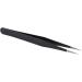 Nail Art Rhinestones Eyelashes Straight & Curved Tweezers Set-Black - Buy Online on GoSupps.com