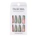 Brishow Coffin Artificial Nails - Long Pink Green Bellarina Acrylic Press-On Nails - 24pcs for Women & Girls | International Shipping - Buy Online on GoSupps.com