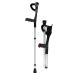 Crutch Folding Elbow Soft Grip Crutches Adjustable 10 Height Slip Resistant Mobility Aid for Elderly Arm Cuff Crutch Foldable Crutch for Handicapped Disabled Adults FA