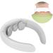 Professional Electrical Neck Massager - Blood Circulation Device | Hot Compression Vibration Therapy with 3 Electrodes (White) - Buy Online on GoSupps.com