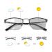 Miryea spring hinges photochrome progressive multifocus transition reading glasses blue light block multifocal glasses black 2.5 x
