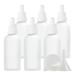 Zeoabsy 6 pieces 100 ml frosted clear glass pipette bottle with white originality lock pipette ring empty clear glass bottle glass pipette drip bottle for essential oils aromatherapy 100ml transparent